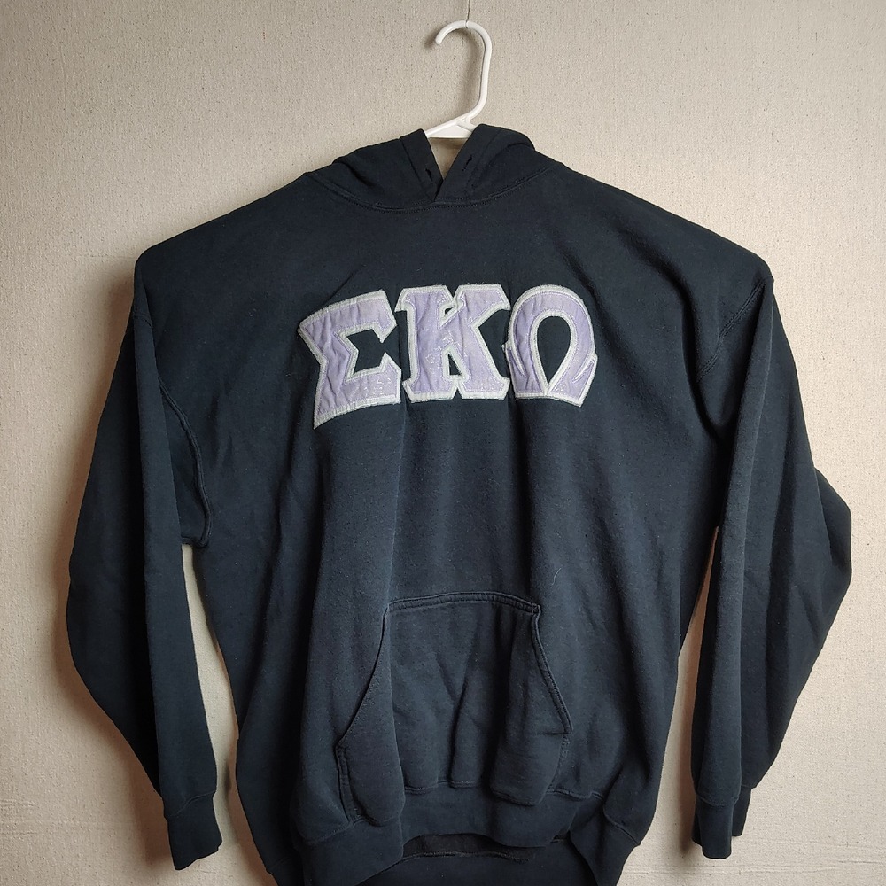 Sigma Kappa Omega‎ Hoodie Pullover Sweatshirt Comfy Casual Black Size XL